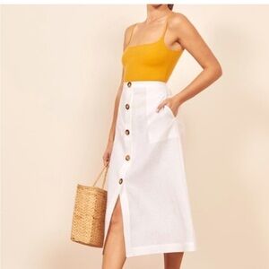 Reformation linen skirt